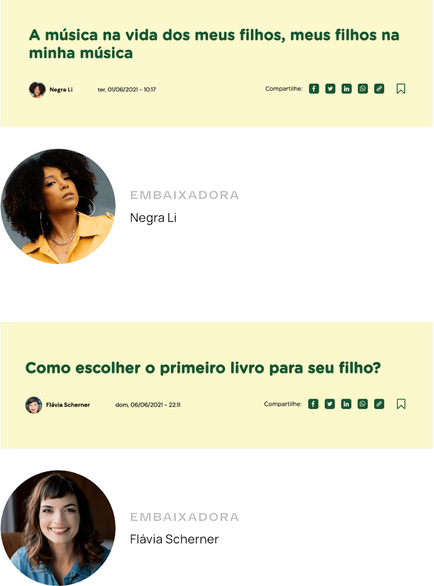 Embaixadoras do projeto